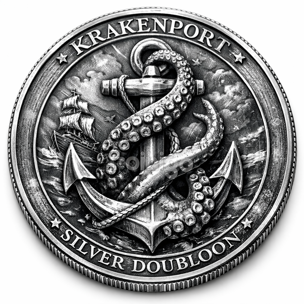 Krakenport Silver Doubloon