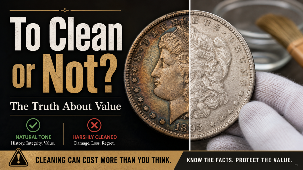 cleaning antique coins
